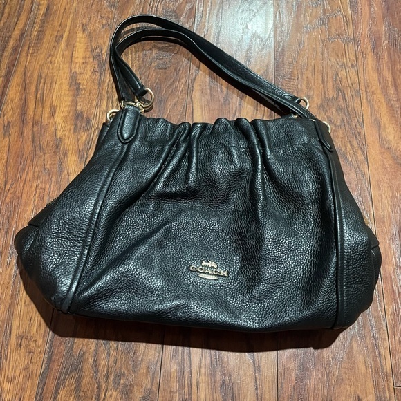 Coach Black Leather Bag - Picture 1 of 13